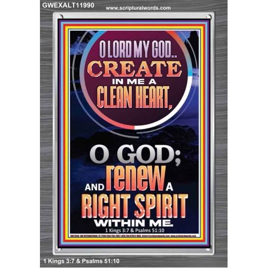 CREATE IN ME A CLEAN HEART  Scriptural Portrait Signs  GWEXALT11990  