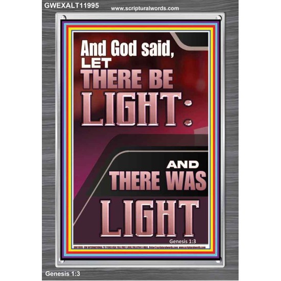 AND GOD SAID LET THERE BE LIGHT  Christian Quotes Portrait  GWEXALT11995  