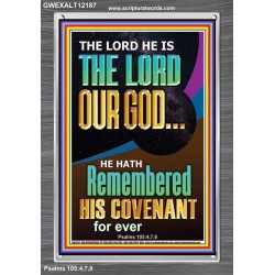 HE HATH REMEMBERED HIS COVENANT FOR EVER  Modern Christian Wall Décor  GWEXALT12187  "25x33"