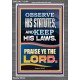 OBSERVE HIS STATUTES AND KEEP ALL HIS LAWS  Christian Wall Art Wall Art  GWEXALT12188  