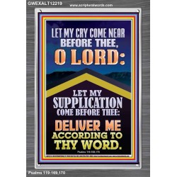 LET MY SUPPLICATION COME BEFORE THEE O LORD  Unique Power Bible Picture  GWEXALT12219  "25x33"