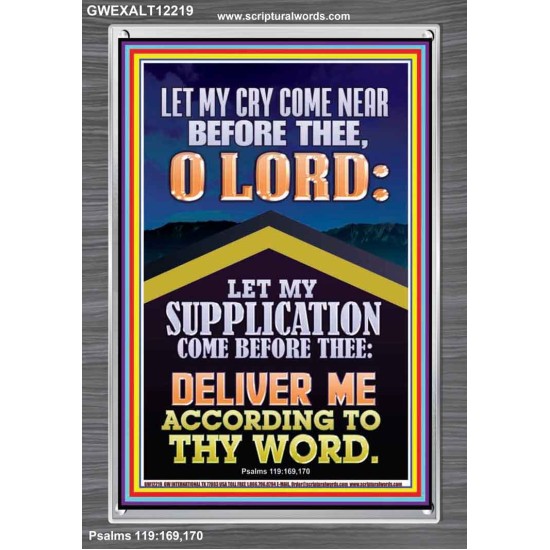 LET MY SUPPLICATION COME BEFORE THEE O LORD  Unique Power Bible Picture  GWEXALT12219  