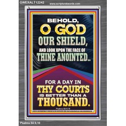 LOOK UPON THE FACE OF THINE ANOINTED O GOD  Contemporary Christian Wall Art  GWEXALT12242  "25x33"
