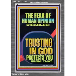 TRUSTING IN GOD PROTECTS YOU  Scriptural Décor  GWEXALT12286  "25x33"