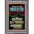 BY THE FINGER OF GOD ALL THINGS ARE POSSIBLE  Décor Art Work  GWEXALT12304  "25x33"