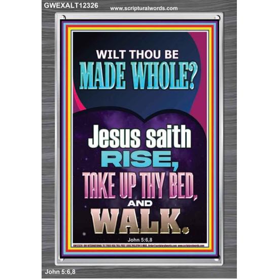 RISE TAKE UP THY BED AND WALK  Custom Wall Scripture Art  GWEXALT12326  