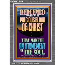 REDEEMED WITH THE PRECIOUS BLOOD OF CHRIST  Custom Wall Décor  GWEXALT12334  "25x33"