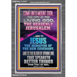 MOUNT SION THE HEAVENLY JERUSALEM  Unique Bible Verse Portrait  GWEXALT12337  "25x33"