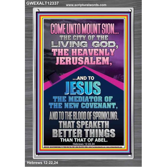 MOUNT SION THE HEAVENLY JERUSALEM  Unique Bible Verse Portrait  GWEXALT12337  