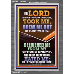 THE LORD DREW ME OUT OF MANY WATERS  New Wall Décor  GWEXALT12346  "25x33"