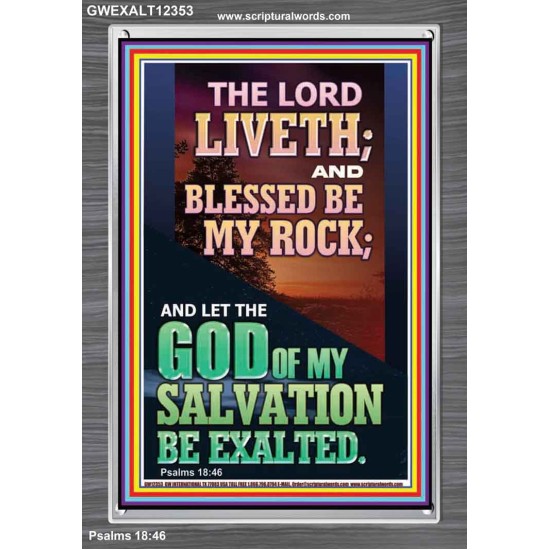 BLESSED BE MY ROCK GOD OF MY SALVATION  Bible Verse for Home Portrait  GWEXALT12353  