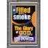 BE FILLED WITH SMOKE THE GLORY OF GOD AND FROM HIS POWER  Church Picture  GWEXALT12658  "25x33"