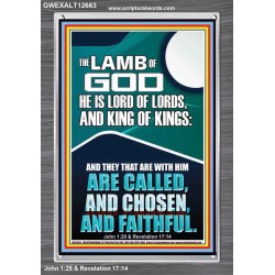 THE LAMB OF GOD LORD OF LORDS KING OF KINGS  Unique Power Bible Portrait  GWEXALT12663  "25x33"