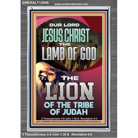 LAMB OF GOD THE LION OF THE TRIBE OF JUDA  Unique Power Bible Portrait  GWEXALT12945  