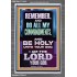 DO ALL MY COMMANDMENTS AND BE HOLY  Christian Portrait Art  GWEXALT13010  "25x33"