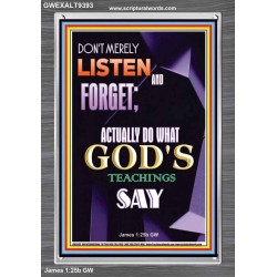 DO WHAT GOD'S TEACHINGS SAY  Children Room Portrait  GWEXALT9393  "25x33"