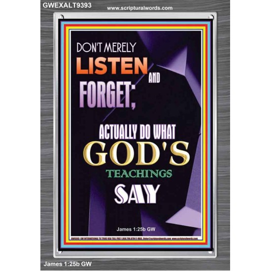 DO WHAT GOD'S TEACHINGS SAY  Children Room Portrait  GWEXALT9393  