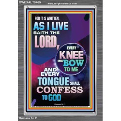 IN JESUS NAME EVERY KNEE SHALL BOW  Unique Scriptural Portrait  GWEXALT9465  "25x33"