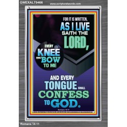 EVERY TONGUE WILL GIVE WORSHIP TO GOD  Unique Power Bible Portrait  GWEXALT9466  "25x33"