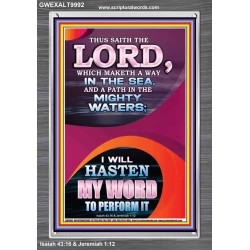 A WAY IN THE SEA AND PATH IN MIGHTY WATERS  Unique Power Bible Portrait  GWEXALT9992  "25x33"
