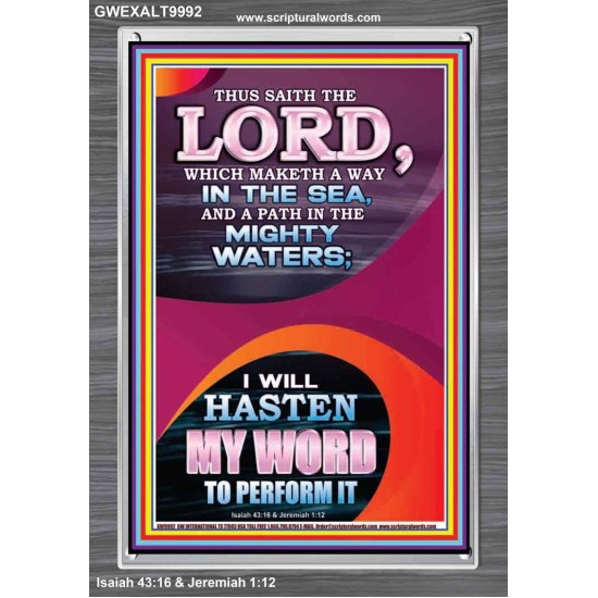 A WAY IN THE SEA AND PATH IN MIGHTY WATERS  Unique Power Bible Portrait  GWEXALT9992  