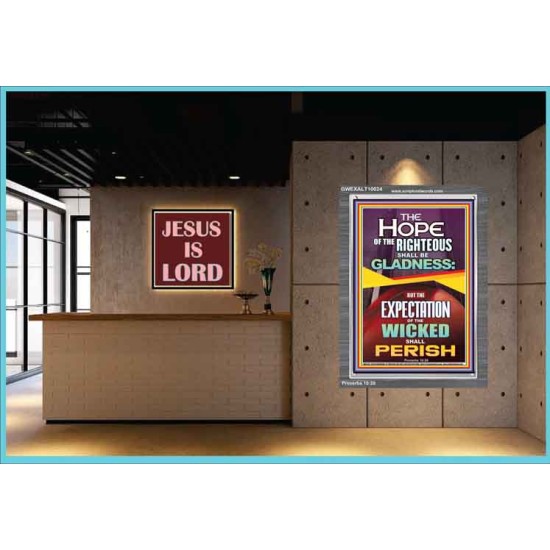 THE HOPE OF THE RIGHTEOUS IS GLADNESS  Children Room Portrait  GWEXALT10024  