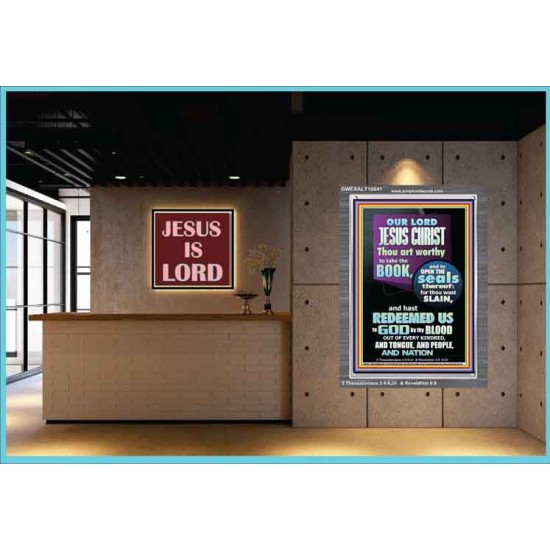 YOU ARE WORTHY TO OPEN THE SEAL OUR LORD JESUS CHRIST   Wall Art Portrait  GWEXALT10041  