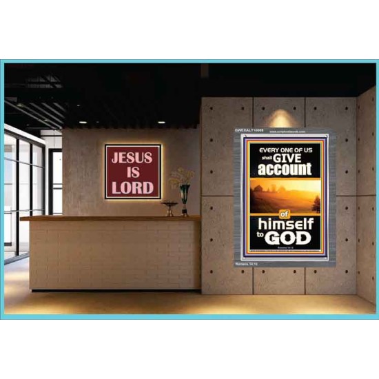 WE SHALL ALL GIVE ACCOUNT OF OUR LIFE TO GOD  Scriptural Décor Portrait  GWEXALT10069  