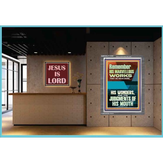 HIS MARVELLOUS WONDERS AND THE JUDGEMENTS OF HIS MOUTH  Custom Modern Wall Art  GWEXALT11839  