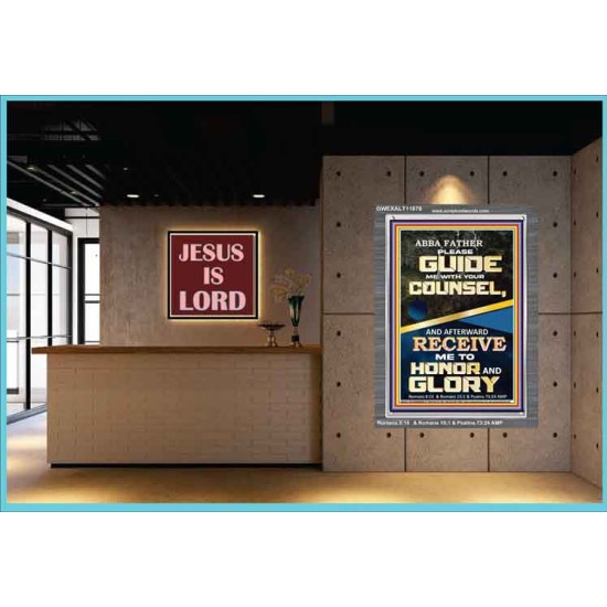 ABBA FATHER PLEASE GUIDE US WITH YOUR COUNSEL  Scripture Wall Art  GWEXALT11878  