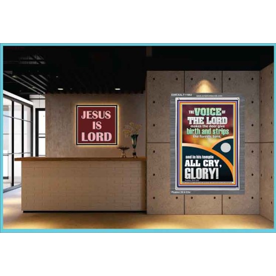 THE VOICE OF THE LORD MAKES THE DEER GIVE BIRTH  Christian Portrait Wall Art  GWEXALT11982  