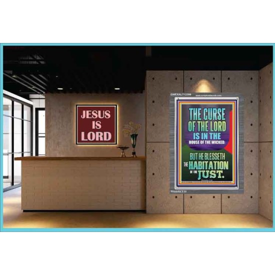 THE LORD BLESSED THE HABITATION OF THE JUST  Large Scriptural Wall Art  GWEXALT12399  