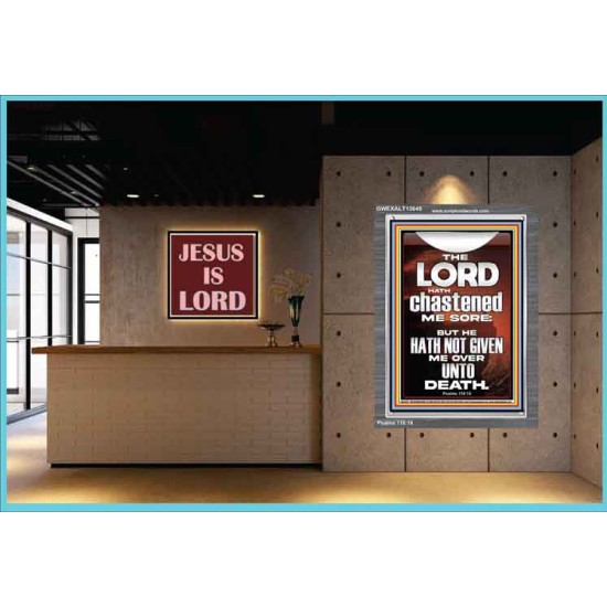 THE LORD HAS NOT GIVEN ME OVER UNTO DEATH  Contemporary Christian Wall Art  GWEXALT13045  