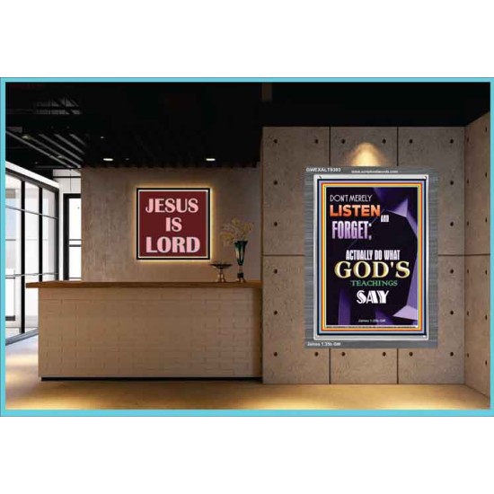 DO WHAT GOD'S TEACHINGS SAY  Children Room Portrait  GWEXALT9393  