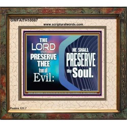 THY SOUL IS PRESERVED FROM ALL EVIL  Wall Décor  GWFAITH10087  "18X16"
