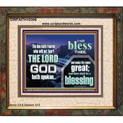 I BLESS THEE AND THOU SHALT BE A BLESSING  Custom Wall Scripture Art  GWFAITH10306  "18X16"