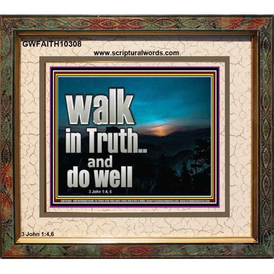 WALK IN TRUTH AND DO WELL  Custom Christian Wall Art  GWFAITH10308  