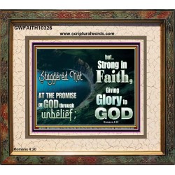 STAGGERED NOT AT THE PROMISE  Art & Décor Portrait  GWFAITH10326  "18X16"