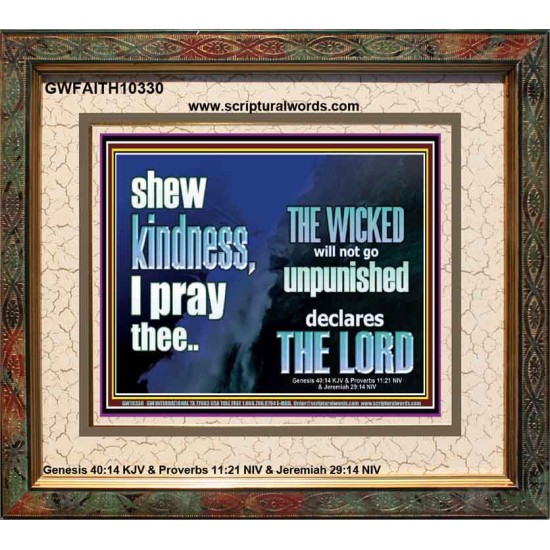 THE WICKED WILL NOT GO UNPUNISHED  Bible Verse for Home Portrait  GWFAITH10330  