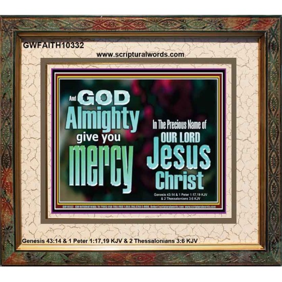 GOD ALMIGHTY GIVES YOU MERCY  Bible Verse for Home Portrait  GWFAITH10332  