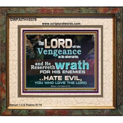HATE EVIL YOU WHO LOVE THE LORD  Children Room Wall Portrait  GWFAITH10378  "18X16"