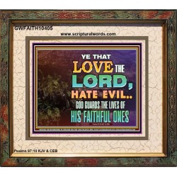GOD GUARDS THE LIVES OF HIS FAITHFUL ONES  Children Room Wall Portrait  GWFAITH10405  "18X16"