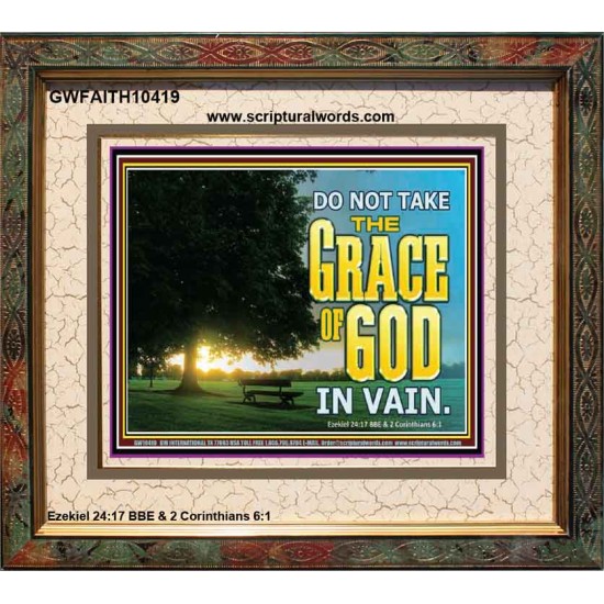 DO NOT TAKE THE GRACE OF GOD IN VAIN  Ultimate Power Portrait  GWFAITH10419  