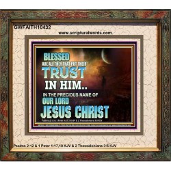 THE PRECIOUS NAME OF OUR LORD JESUS CHRIST  Bible Verse Art Prints  GWFAITH10432  "18X16"
