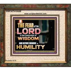 BEFORE HONOUR IS HUMILITY  Scriptural Portrait Signs  GWFAITH10455  "18X16"