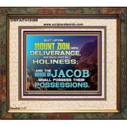 UPON MOUNT ZION THERE SHALL BE DELIVERANCE  Christian Paintings Portrait  GWFAITH10499  "18X16"