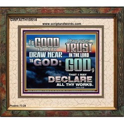 DRAW NEARER TO THE LIVING GOD  Bible Verses Portrait  GWFAITH10514  "18X16"