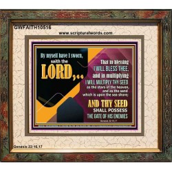 IN BLESSING I WILL BLESS THEE  Religious Wall Art   GWFAITH10516  "18X16"