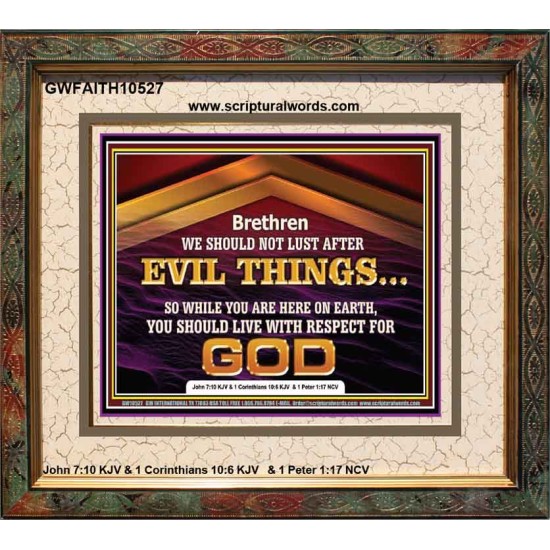 DO NOT LUST AFTER EVIL THINGS  Children Room Wall Portrait  GWFAITH10527  