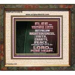 FOLLOW RIGHTEOUSNESS  Scriptural Wall Art  GWFAITH10575  "18X16"
